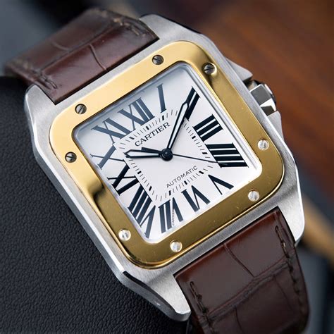 cartier santos mens watch for sale|cartier watches santos 100 price.